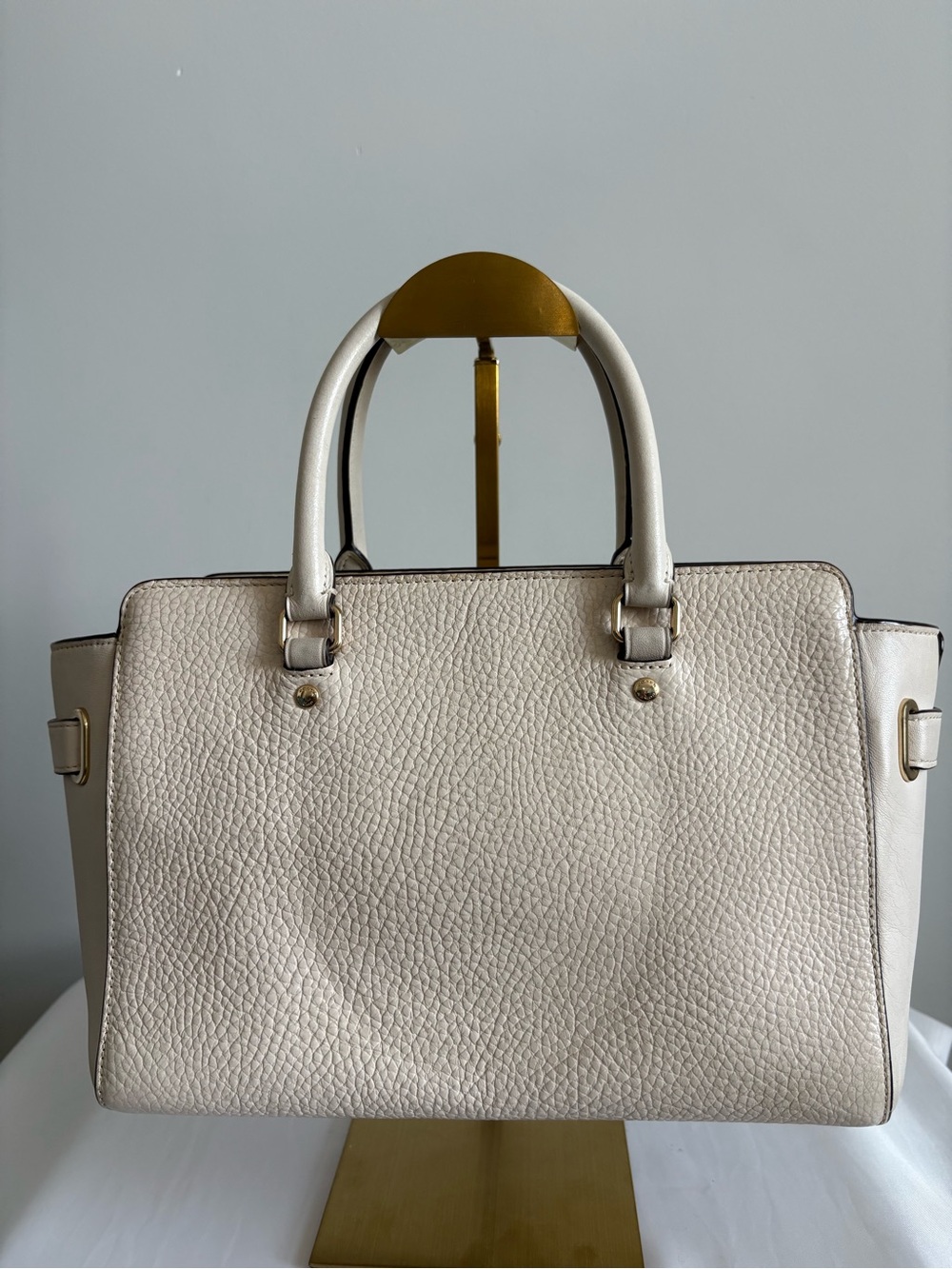 Coach Blake Carryall Chalk Pebbled Leather Satchel - Picture 3 of 12